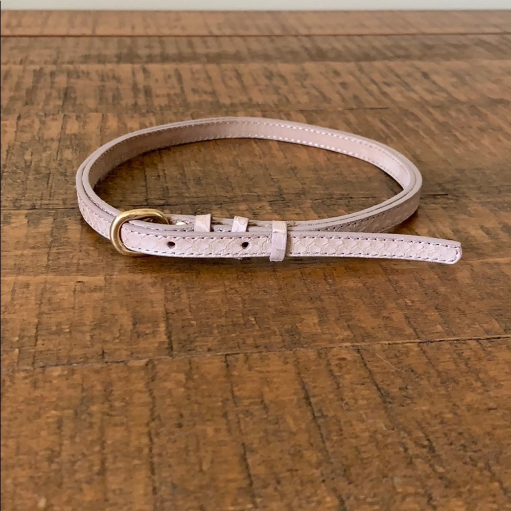 J. Crew Leather Skinny Belt, M